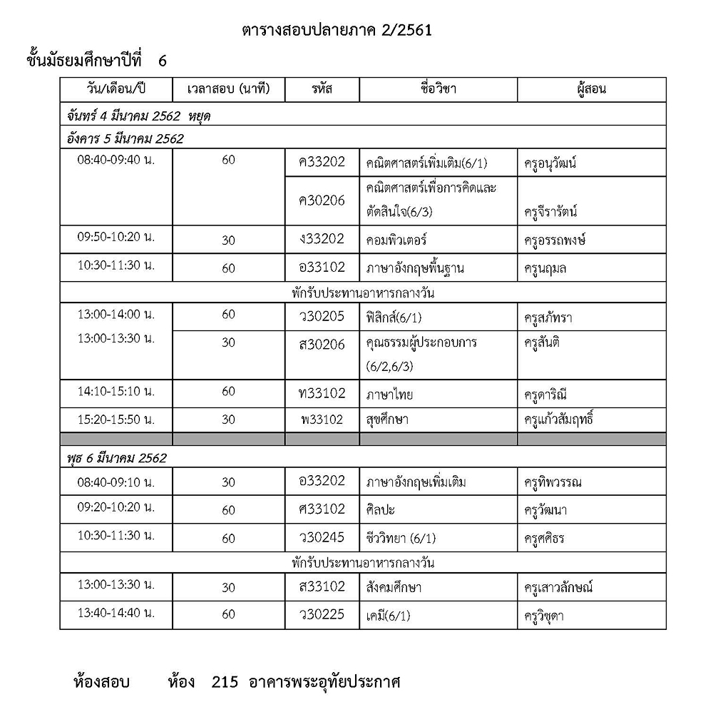 Final Exam Schedule2 2561 Page 6